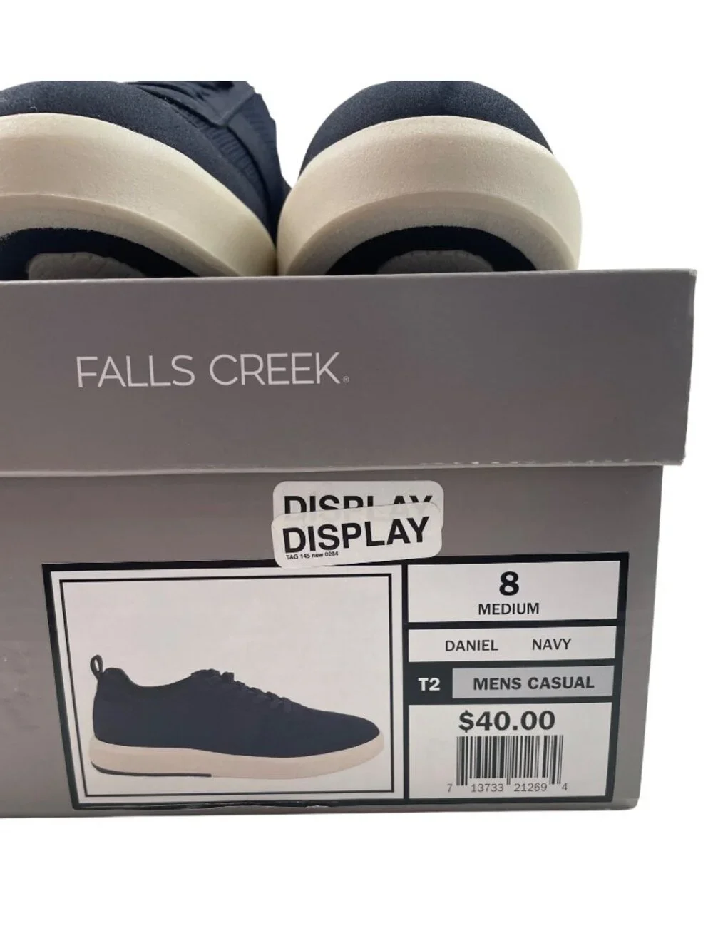 Falls Creek Daniel Mens Size 8 M Navy Blue Casual Shoes Sneakers - Picture 10 of 10